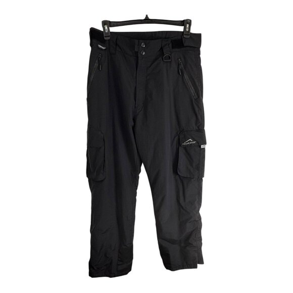 Polar Edge Mens Pants Size XL Ski Pants Wind Proof Pockets Black Skiing Nylon - Picture 1 of 12